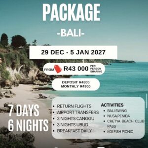 Bali New Years Eve 29 Dec 2026 - 05 Jan 2027