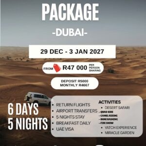 Dubai New Years Eve 29 Dec 2026 - 03 Jan 2027