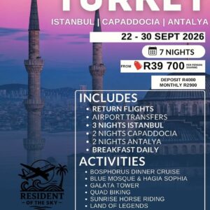 Turkey ( ISTANBUL | CAPADDOCIA | ANTALYA ) 22 - 30 Sept 2026