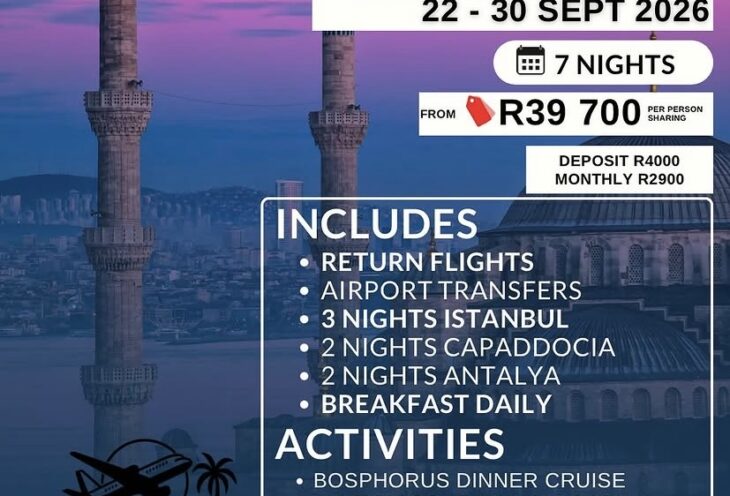 Turkey ( ISTANBUL | CAPADDOCIA | ANTALYA ) 22 – 30 Sept 2026