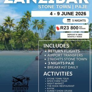 Zanzibar ( Stone town | Paje ) 04 - 09 June 2026