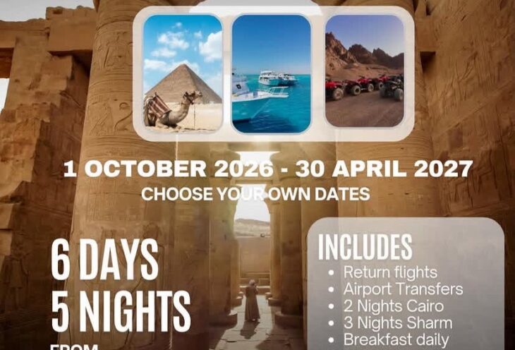 Egypt ( Cairo & Sharm EL Sheikh ) 01 October 2026 – 30 April 2027